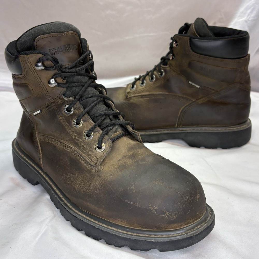 WOLVERINE Floorhand Waterproof Steel-Toe 6" Work Boots Men's Size 11M